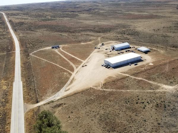 Aerial view of the completed hemp extraction facility in Colorado